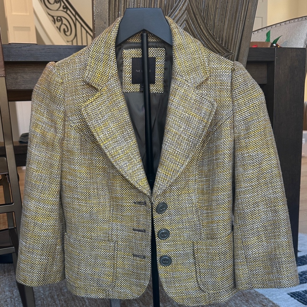 The Limited Mustard Tweed cropped Jacket